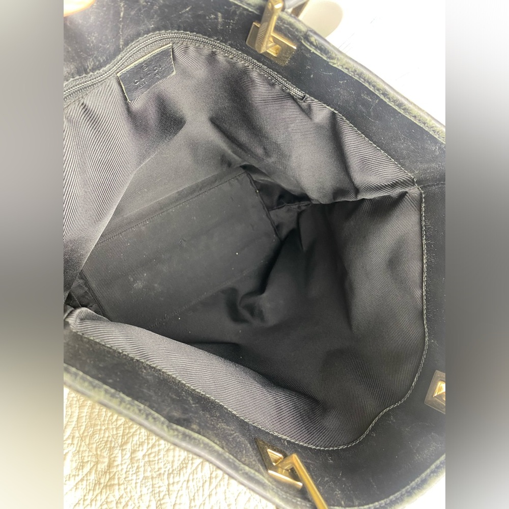 Gucci GG Canvas Tote Bag Black, Authentic - Picture 10 of 13